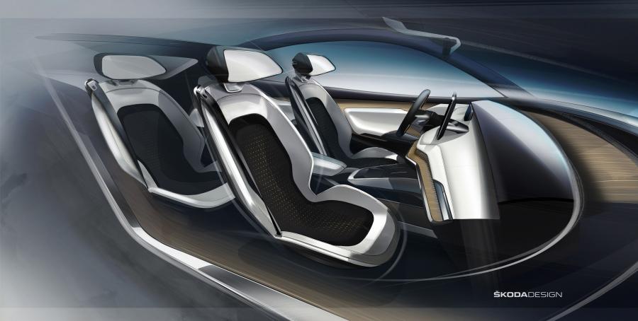 Эскиз Skoda Vision iV 2019 года  (фото 13 из 30)